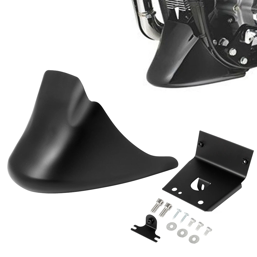 

Motorcycle Dumb Black Front Bottom Spoiler Mudguard Air Dam Chin Fairing For Harley Sportster XL Iron 883 1200 Models