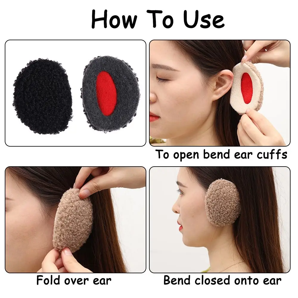 Soft Winter Fleece Warm Ear Protection Ear Warmers Ear Cover Earmuffs Bandless Ear Muffs