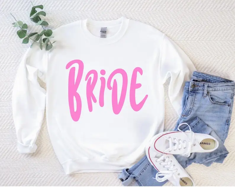 Bride Crewneck Fiance Sweatshirt, Wifey Sweatshirt, Babe Shirts, Team Shirts, Bride to be Gift, Bride to be, 100% Cotton