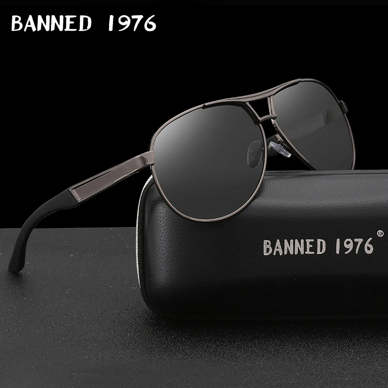 

BANNED Cool men's Polarized Sunglasses brand new gafas male driving Sun Glasses classic eyewear Oculos with original box