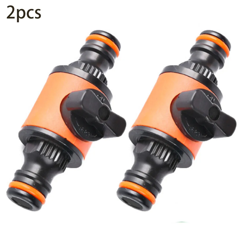 2PCS Garden Hose Pipe In-Line Faucet Tap Shut Off Valve Fitting Watering Irrigation Connector 16mm Quick Coupler Garden supplies