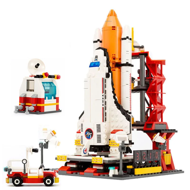 GUDI Building Block City Life Shuttlecraft Astronautics Plan  Space Rocket Bricks Toy For Xmas Gift