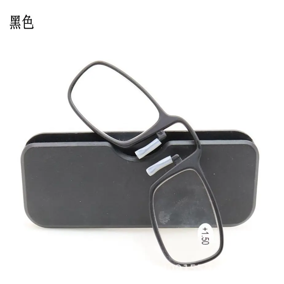 Pince Nez Style Nose Resting Pinching Portable Thin Pince-Nez Optics Reading Glasses No Arm Old Men Women +1.5+2.00 +2.50