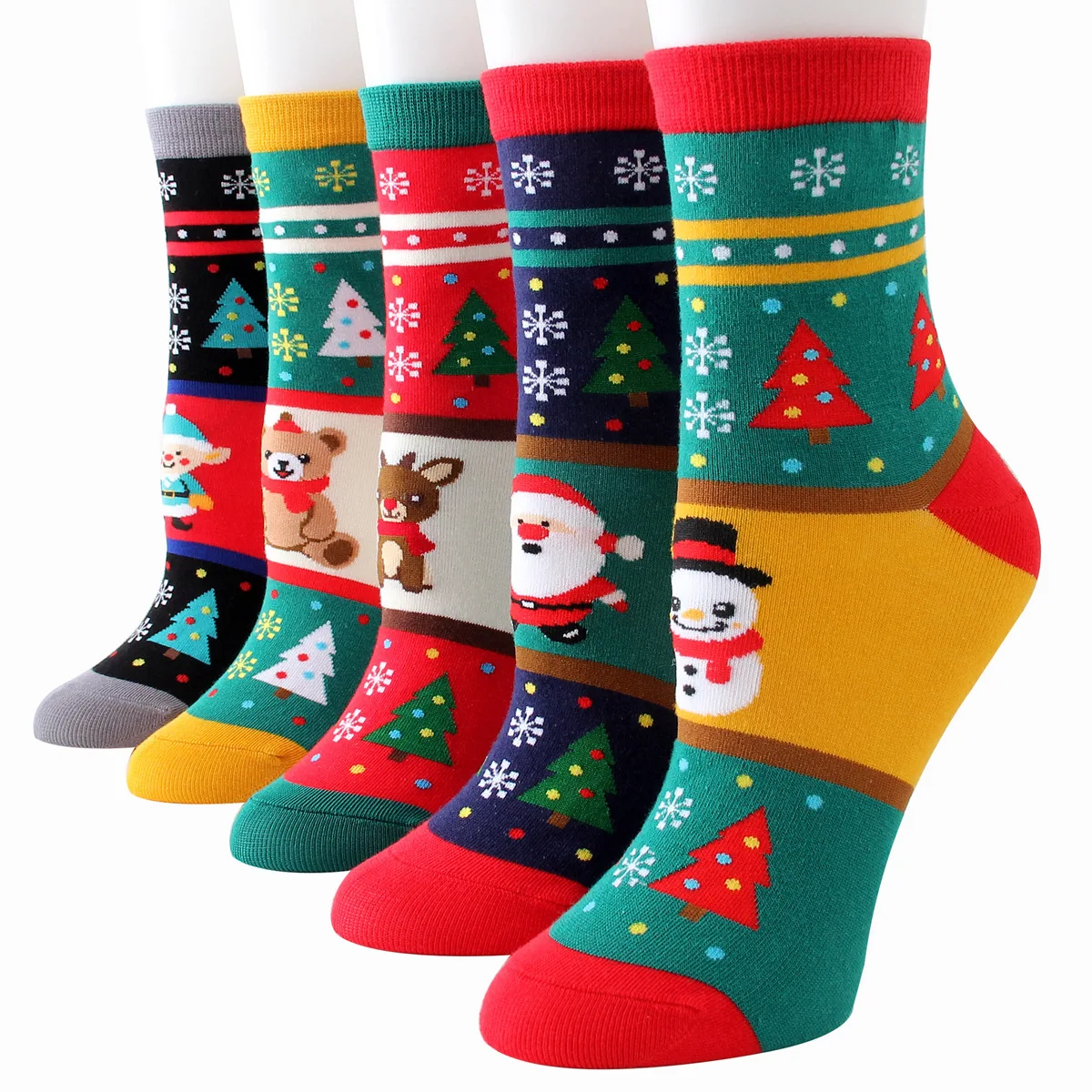 

Christmas Socks Women Funny Santa Claus Christmas Tree Snow Elk Cotton Happy Socks Men Harajuku New Year Sokken Gift for Girls