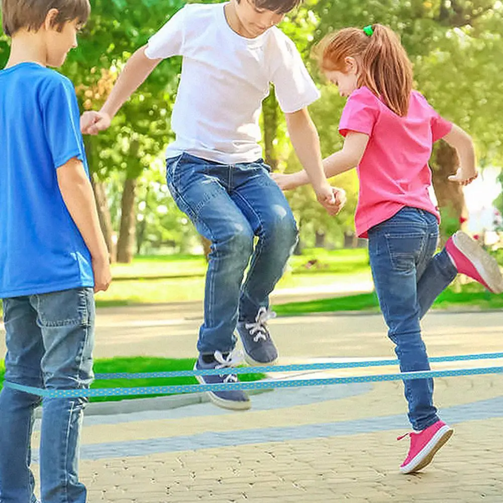 Children Stretching Elastic Rubber Band Jump Rope Kids Classic Outdoor Game Toy