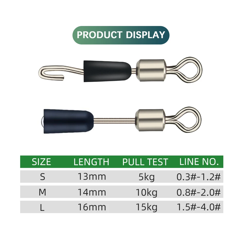 DNDYUJU 30/50 sztuk/partia łożyska wędkarskie obrotowe Snap łożysko kulkowe obrotowe stałe pierścienie złącze wędkarskie Ocean Boat Fishing Hook