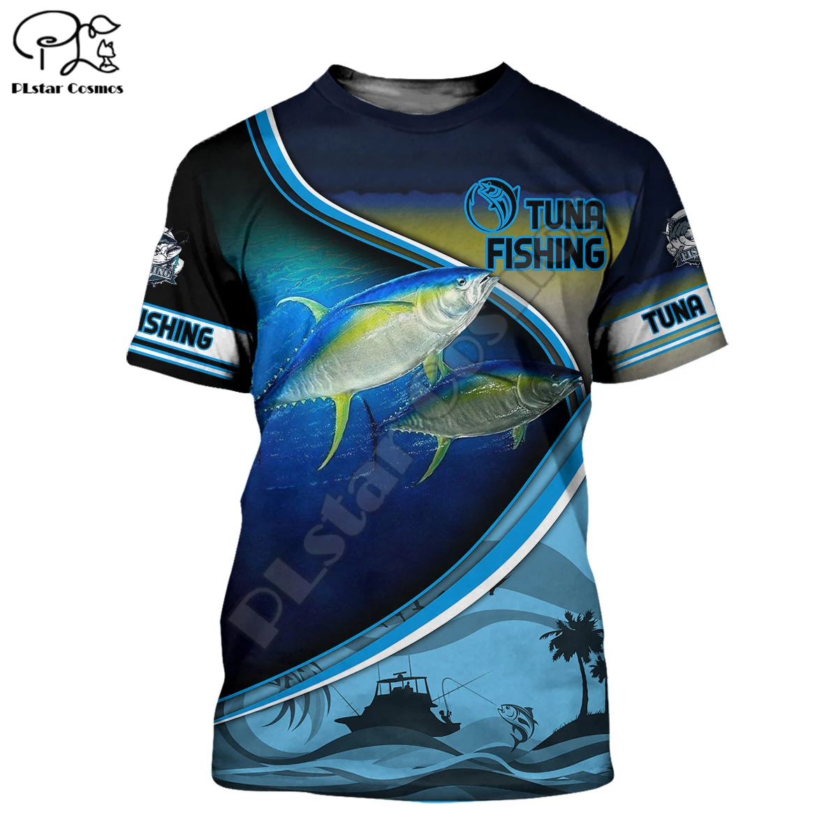 PLstar Cosmos Tuna Fishing New Fashion Men/Women T-shirt 3d Fishing Print Designed Stylish Summer Tshirt Brand Tops Tees Style-1