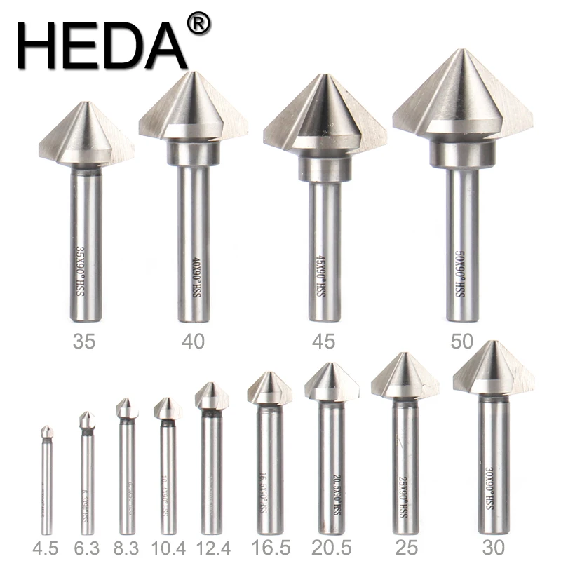 Imagem -02 - Ponta de Chanfrar 4.550 mm Brocas Redondas de Sulcos com 90 Graus Hss m2 6542 Conjunto de Brocas para Trabalhar em Metal
