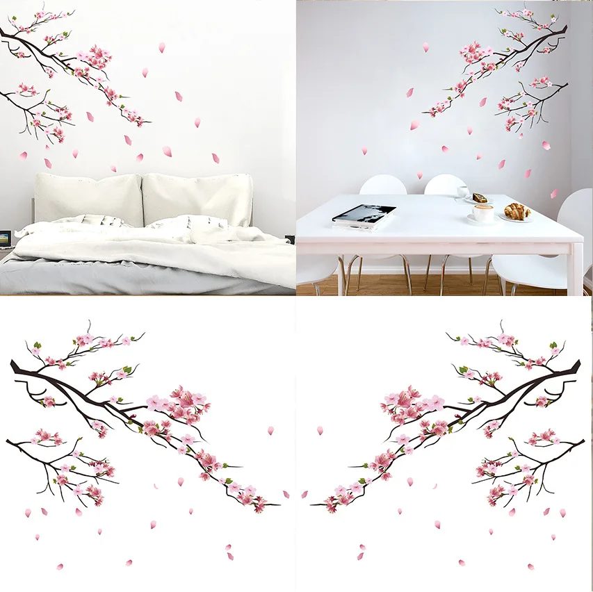 New Plum Blossom Branch Wall Sticker Living Room Bedroom Children's Room Decorative Wallpaper