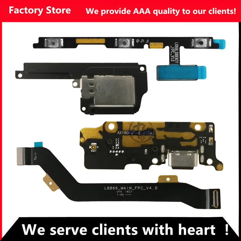 Flex For Xiaomi A2 Charging Port Dock For Mi A2 Power Volume buttons flex cable For Xiaomi A2 Loud Speaker