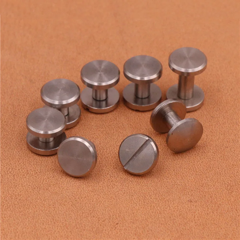 

1PCS Diameter 10mm Flat Style Chicago Rivet Wallet Bag Belt Screw DIY Handmade Garment Leather Craft Key Hardware Part Fastener