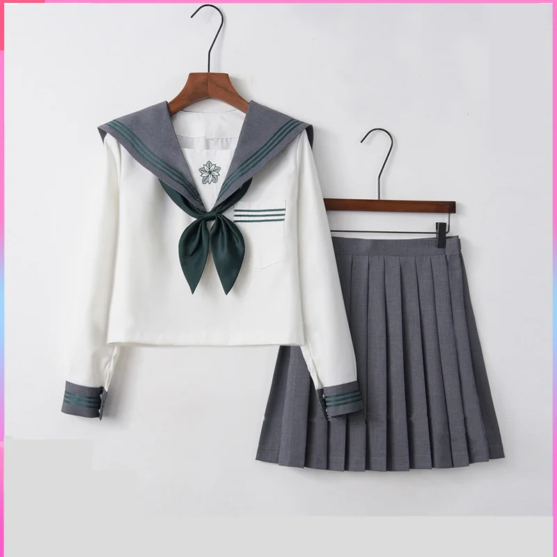 New style long/short sleeve Japanese and Korean JK uniform skirt basic sailor suit student uniform college style suit middle sui