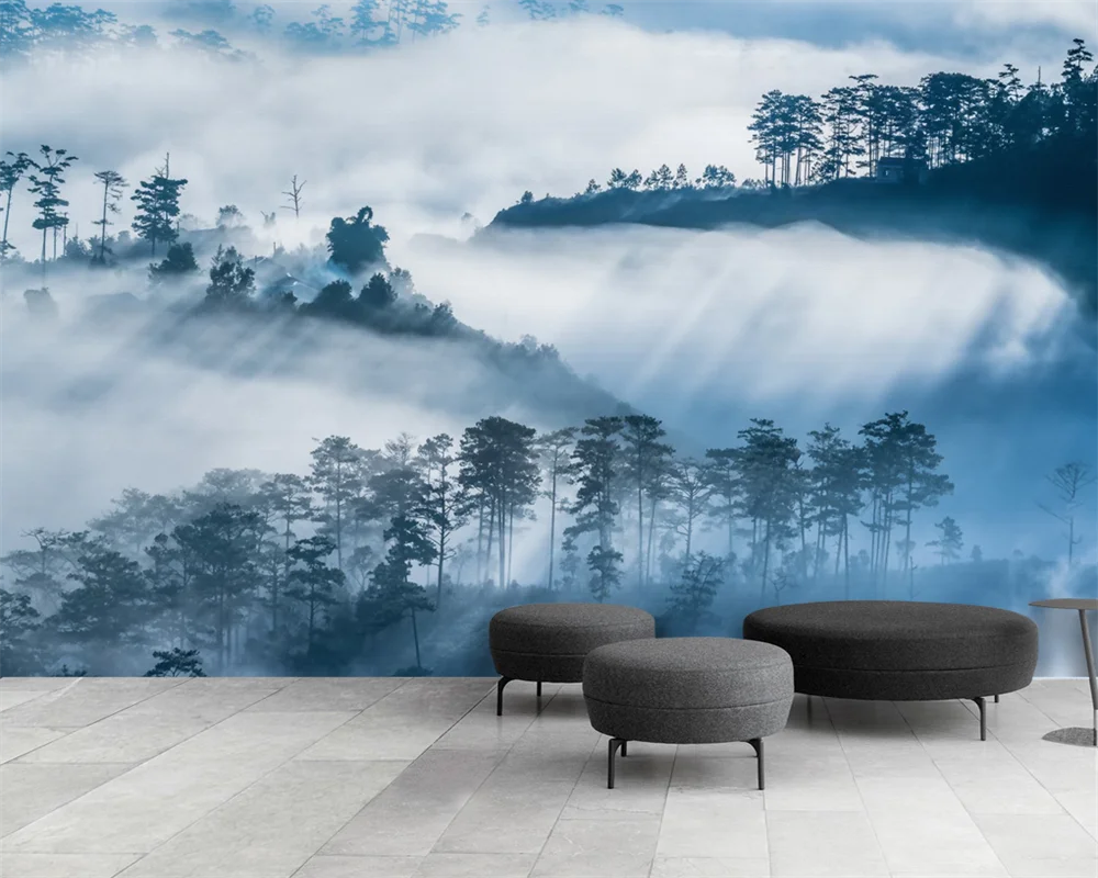 beibehang Customized modern hand-painted new Chinese ink landscape decorative painting wallpaper wall papers home decor