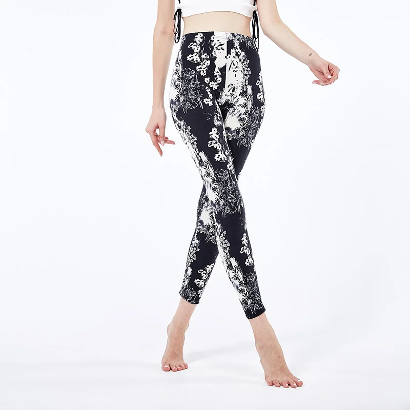 VIIANLES Nữ Thể Dục Quần Legging Thời Trang Nhỏ In Hoa Cao Cấp Quần Đẩy Lên Legging Feminina Skinny Tập Gym Quần Legging Mujer