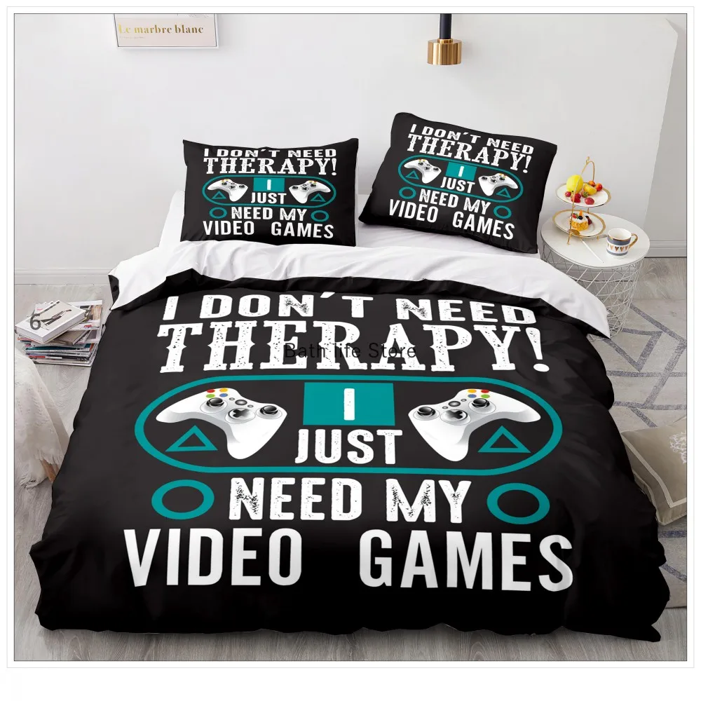 New Gamepad Bedding Set Queen Size Duvet Cover Set Creative Black Comforter Bed Cover Set 2/3pcs Home Textile