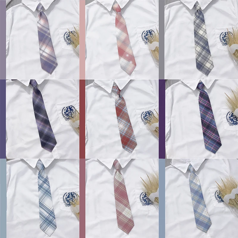 College Striped Plaid Female Necktie Fashion School Cosplay Professional Uniform Girl Student Bow Tie JK Shirt Accessories