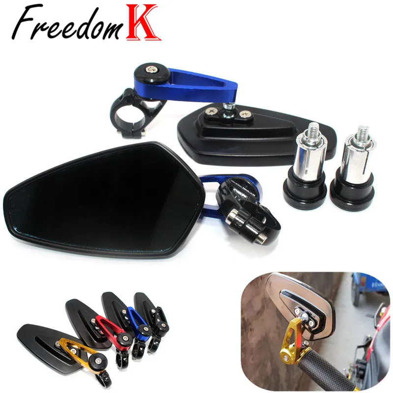 Motorcycle Rearview Mirrors Universal Clear Glassn Fit For TMAX T-MAX530 500 XJR1300 XJR1200 VMAX 1700 SMAX 155 7/8