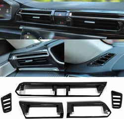 For Peugeot 508 Allure SW GT 2019 2020 2021 Side Center Dashboard  Air Conditional AC Outlet Vent Trim  ABS Carbon Fibre Matte