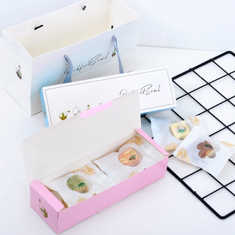 50PCS Candy Cookie Packaging Gift Box Christmas Baking Cake Boxes Container Birthday Weeding Biscuit Dessert Flamingo Cardboard