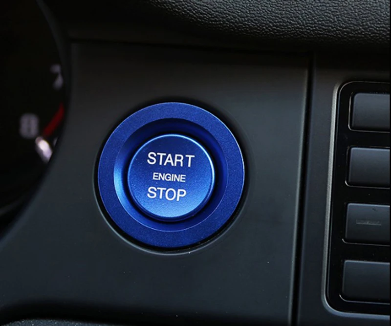 For Jaguar XJL E-PACE 2018 2019 F-TYPE Car Aluminum Start Engine Stop Push Button Cover Ring Trim 3D Sticker Decals Accessories