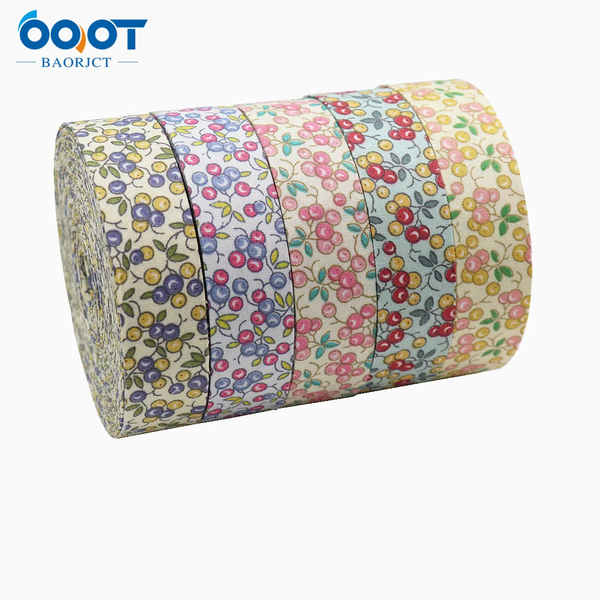 Double-Sided Fruit Thicken Cloth Ribbon 5Yards M-21820-1446 38MM DIY Crafts Hairclip Apparel Accessories And Sewing Decorations