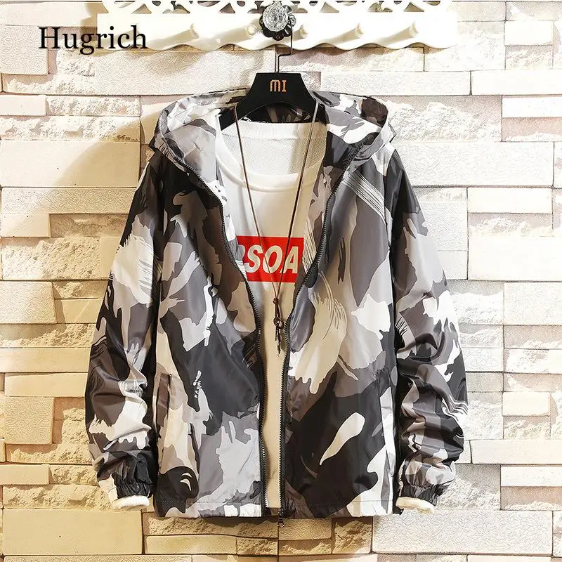 

Spring Autumn Casual Printed Jacket Men Windbreaker Hooded Coat Thin Outwear M-5Xl Streetwear Jackets and Coats