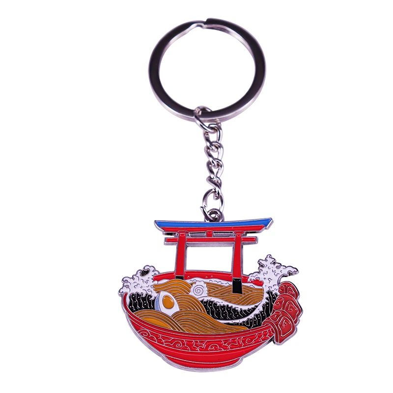 Die Große Ramen Welle Keychain Schrein Torii Schlüsselanhänger Japan Beliebte Kultur Element Kunst Schmuck