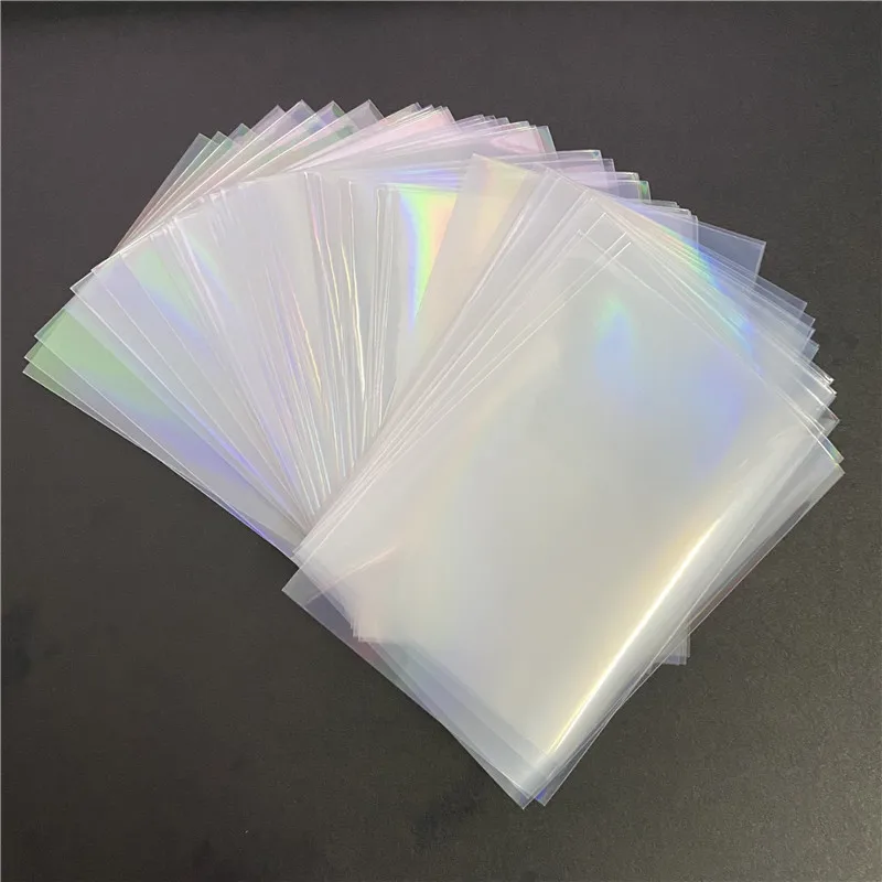 50 Pieces Laser Rainbow Flashing Card Sleeves For Board Game Tarot Card Shield Protector Cover