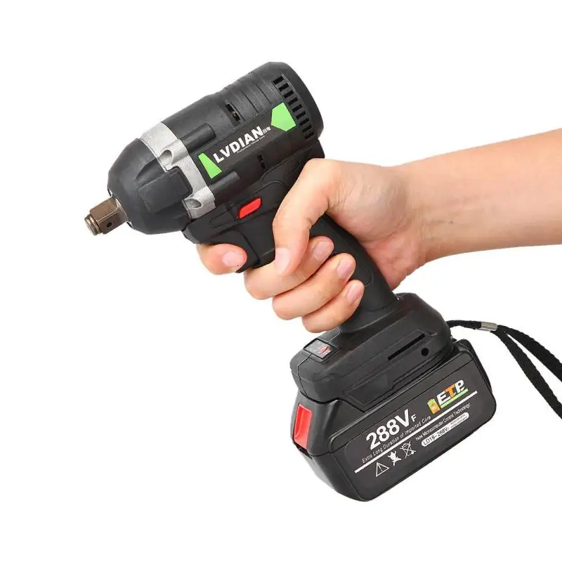 330N.M Electric Cordless Brushless Impact Wrench 288VF Impact Drill 1/2 Socket Wrench Power Tools with 19800mAh Battery