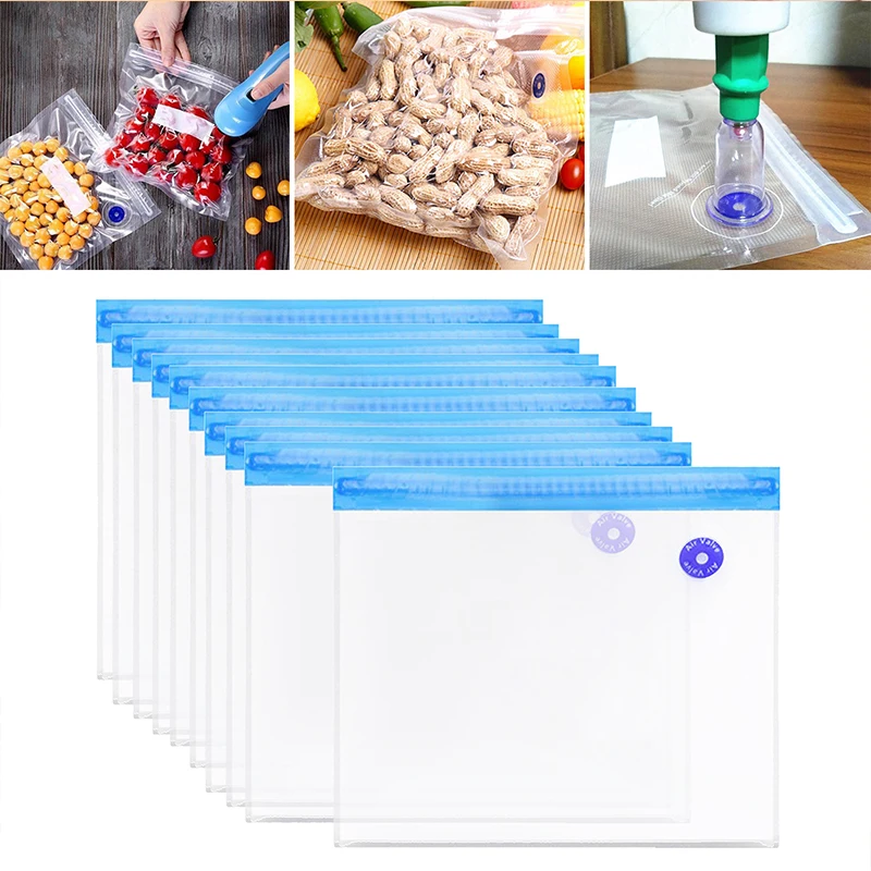 Handheld Food Vacuum Sealer Packaging Machine USB Rechargeable Sealer Vacuum Packer With 10pcs Reusable Vacuum Zipper Bags