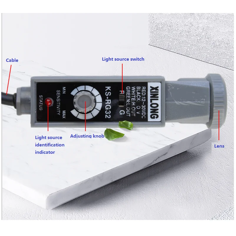 KS-RG32 Kleur Standaard Sensor Kleur Standaard Foto-elektrische Correctie Elektrische Eye Bag Machine Foto-elektrische Schakelaar