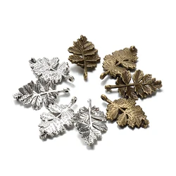 10pcs Maple Leaf Charm for Jewelry Making Necklace Plant Pendants Accessories Handmade Craft Wholesale 20x31mm DIY