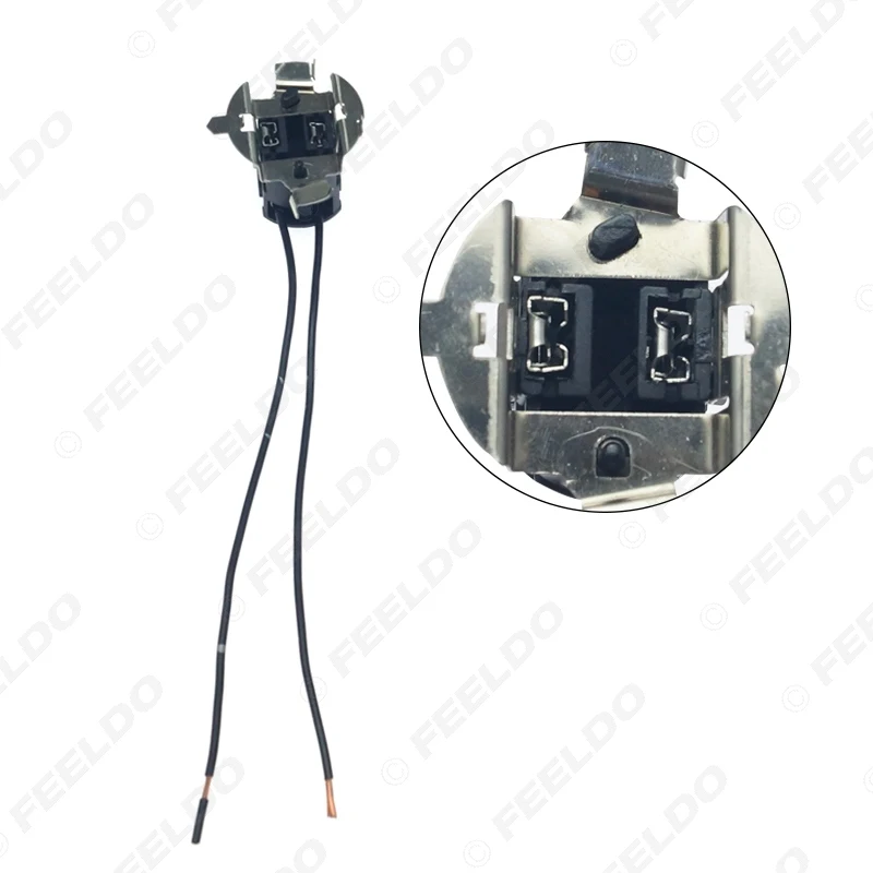 FEELDO 1PC Car Light Bulb Base Holder Socket Wire Adapter For Volkswagen Sigtar H7 Halogen Lamp Connector Wiring Harness #HQ6406