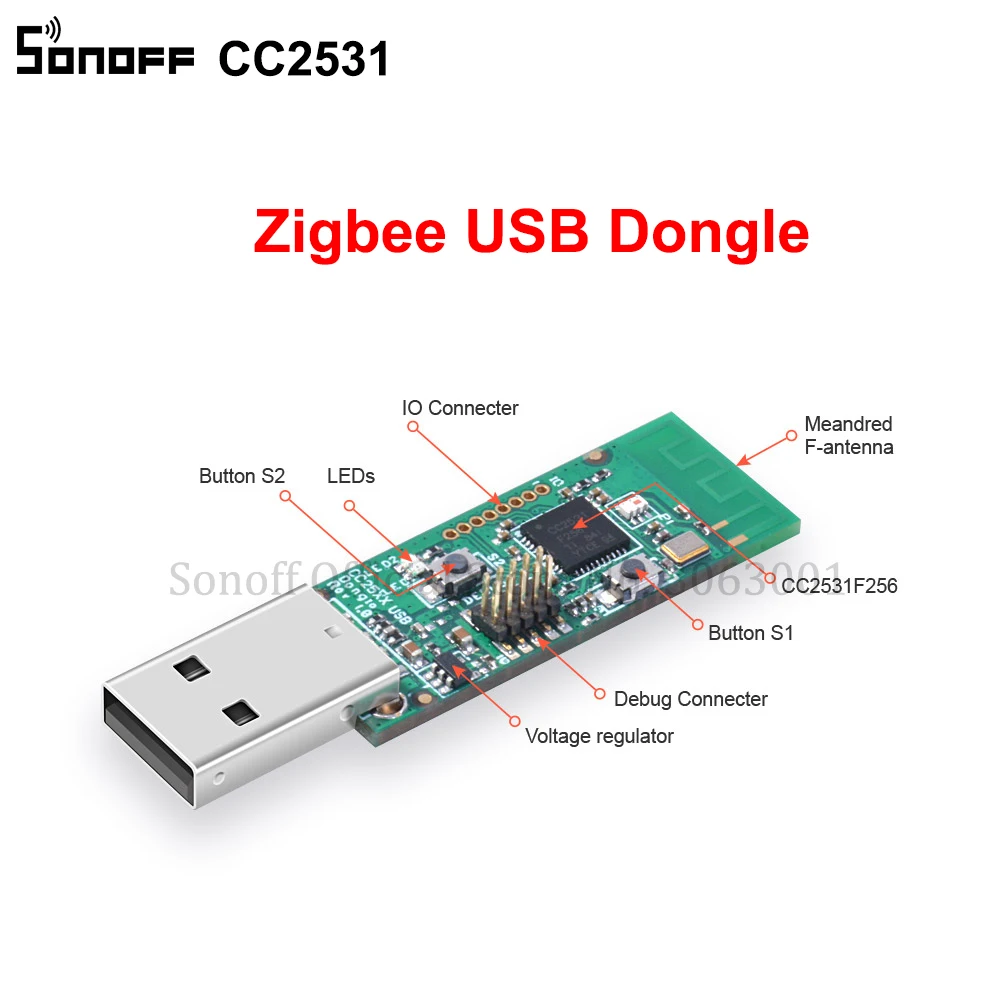 وحدة محلل بروتوكول حزمة لوحة الشم ، Dongle واجهة USB ، Zigbee ، CC2531