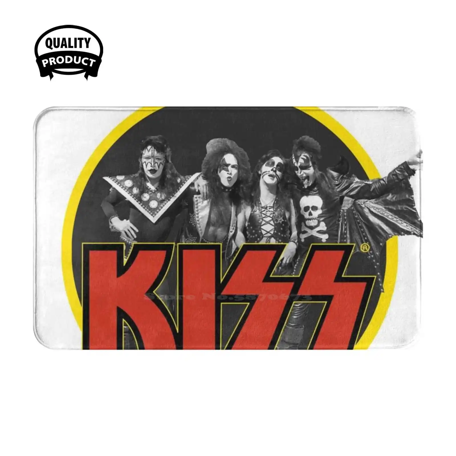 Rock And Roll - Kiss The Band - Kiss - Kiss Group - Best Rock Band Soft Cushion Home Carpet Door Mat Car Rug Kiss Made Lovin