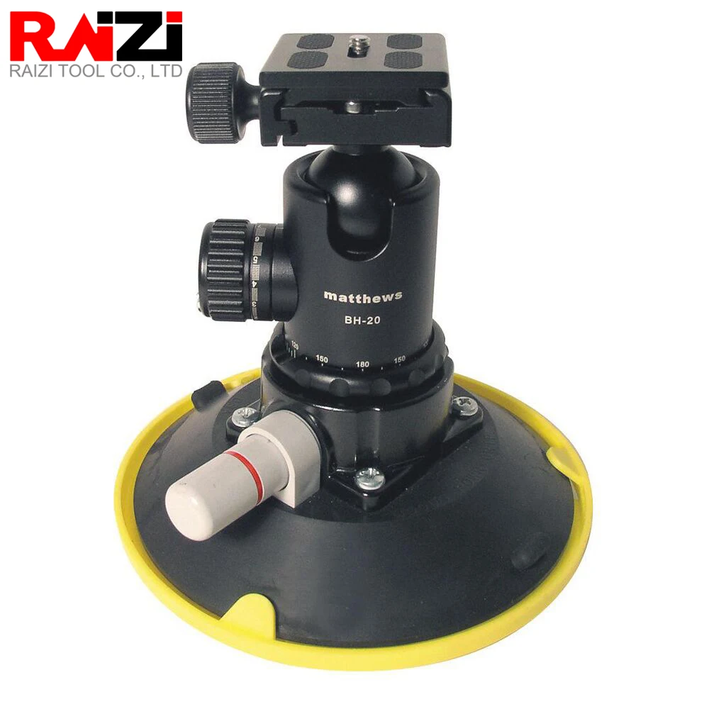 Raizi 6inch/150mm Vacuum Hand Pump Suction Cup M6 Thread Heavy Duty Car Camera Mount Base Stone Seamer Glass Sucking Lifter