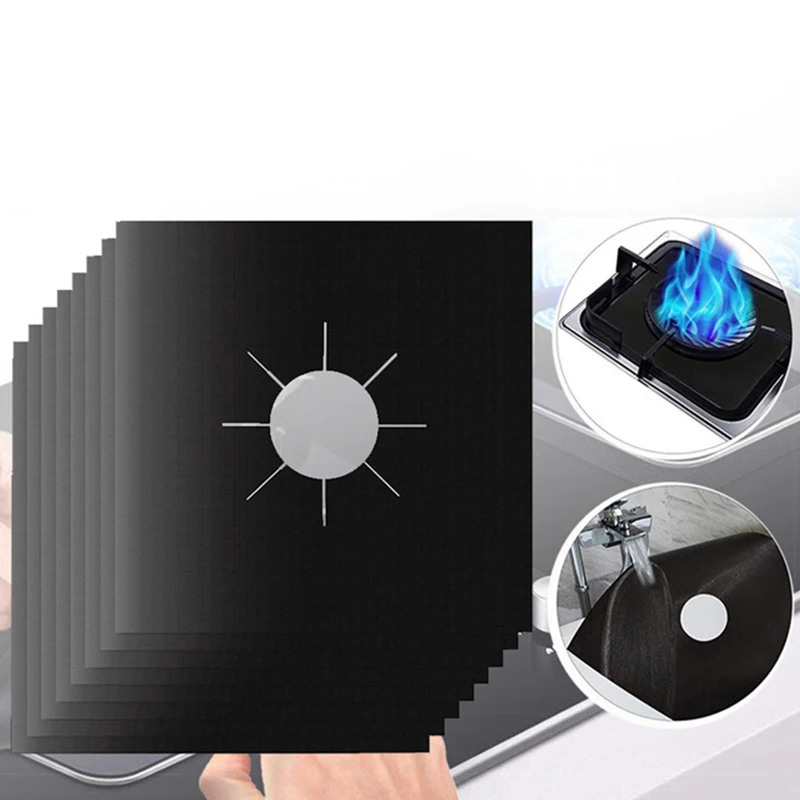 4PC Stove Protector Cover Liner Gas Cooker Protector Gas Stove Stovetop Burner Protector Kitchen Mat Pad Cooker Cookware Cover