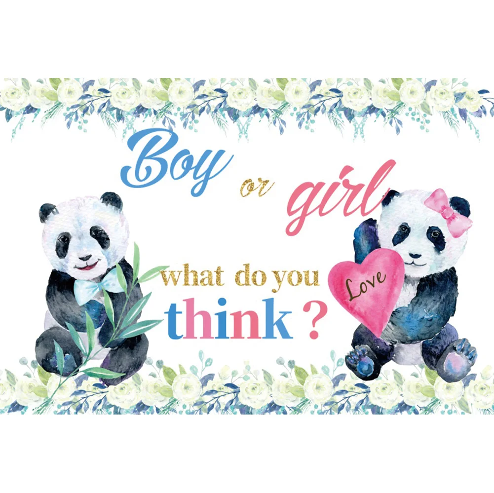 خلفيات صور للجنسين من Laeacco خلفيات صور للأولاد أو البنات مرسوم عليها رسوم كرتونية على شكل زهرة الباندا من الخيرزان لحفلات التصوير الفوتوغرافي