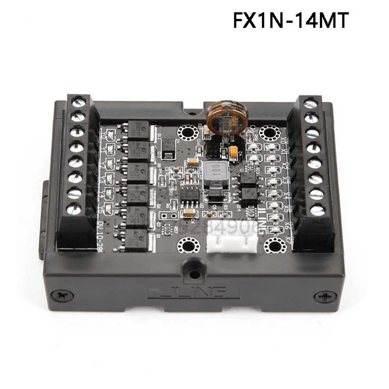 Placa de control industrial FX1N-14MT PLC, módulo de relé de 10-28VDC, controlador programable plc simple con carcasa