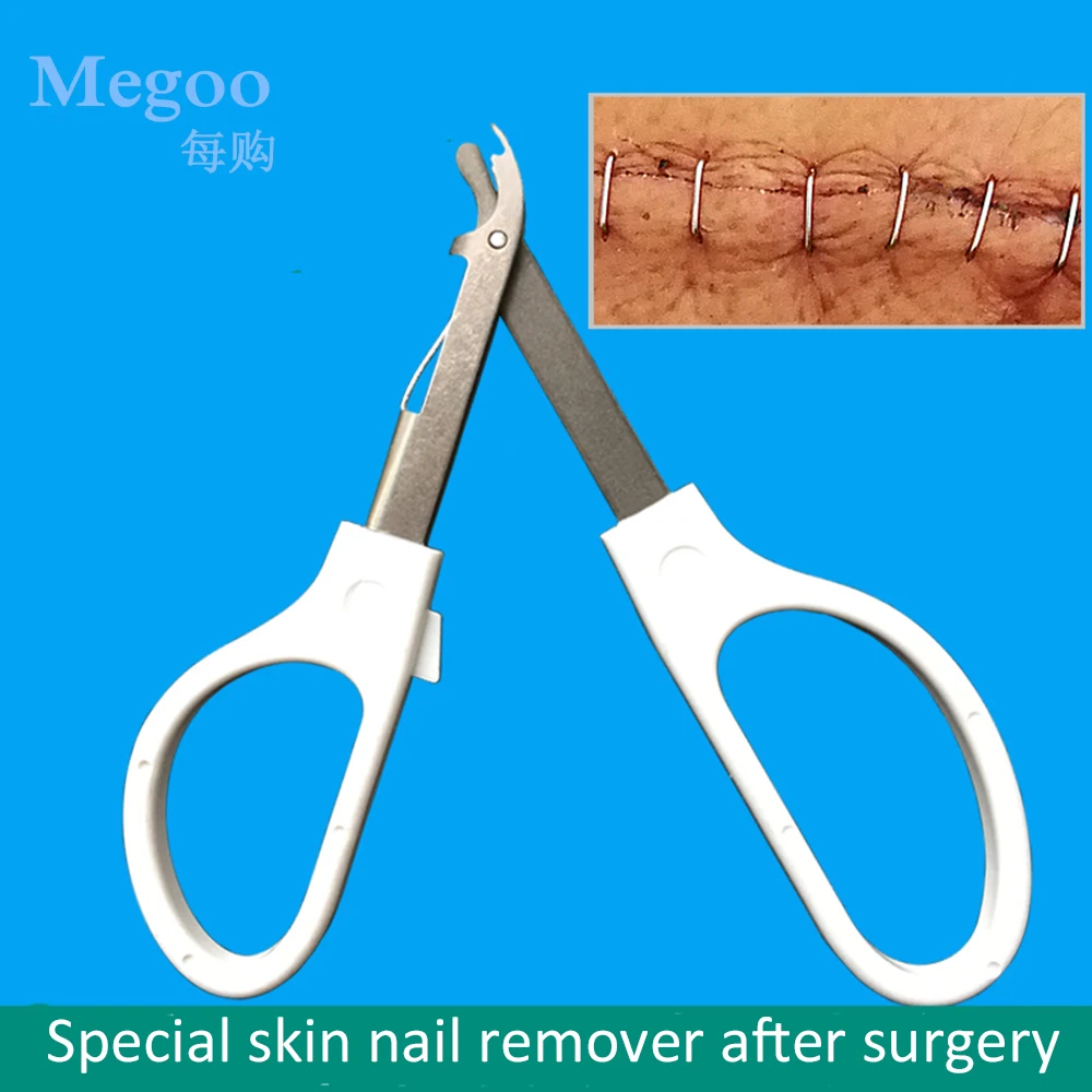 1Pc White Disposable Surgical Suture Skin Stapler Nails Clipper Stainless Steel Nail Remover Puller