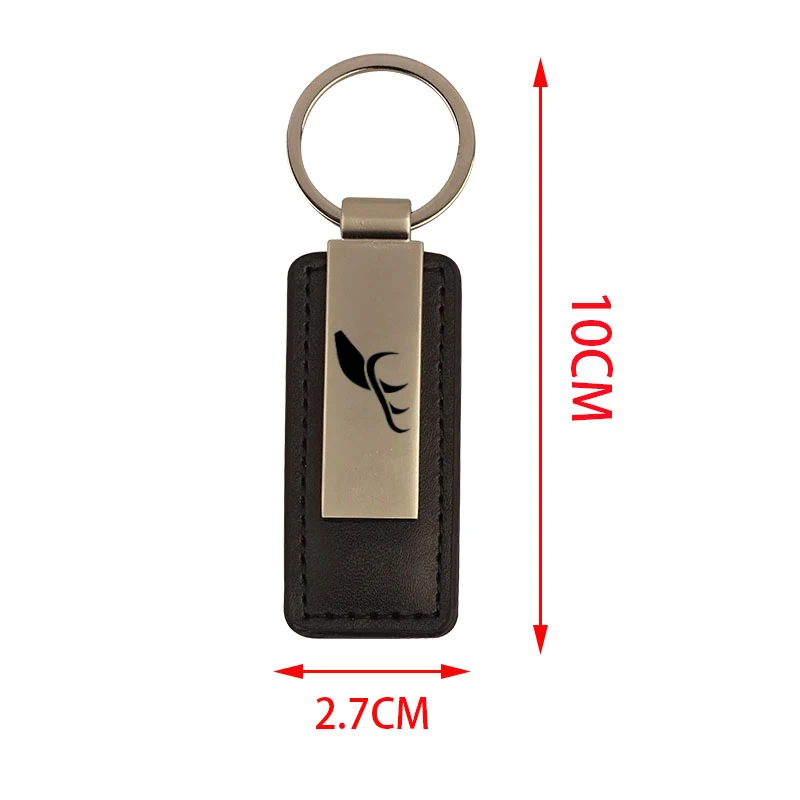 New leather metal car key chain keychain car key ring for Saab 9-1 9-3 9-4 9-5 9-9 9000 Hirsch Sonett car Accessories