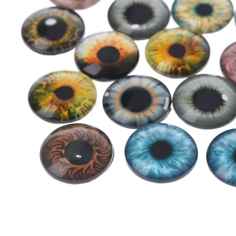 20Pcs Glass Eyes Animal DIY Crafts Eyeballs For Dinosaur Eye Accessories Jewelry Making Handmade 8mm/12mm/18mm