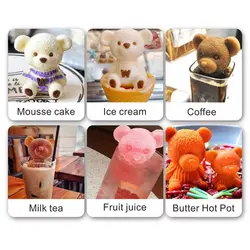 3D Toy DIY Silicone Mold Tool Ice Cube Maker bear dog Shape Chocolate Cake Tray Ice Cream Whiskey Coffee Wine Cocktail Ice Cube