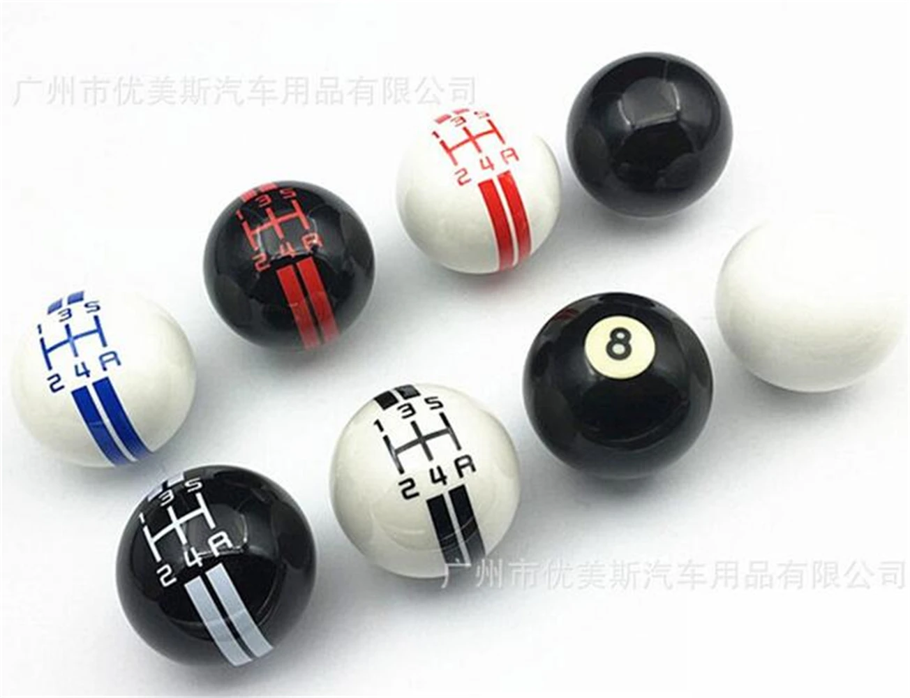 Resin Round Ball Car Gear Shift Knob 5 6 Speed Shift Gear Knobs Maunal Shifter Lever Knob Fit For Ford Mustang Shelby GT500