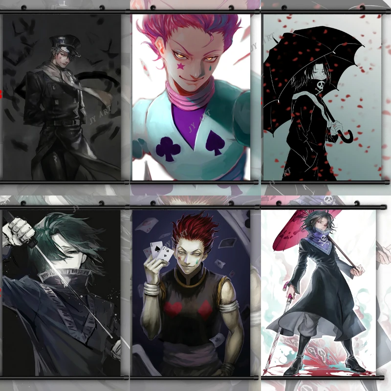 HUNTER X HUNTER Phantom Troupe Hisoka Chrollo Anime Poster Nordic Style Print Wall Art Picture Painting Modern Living Room Decor