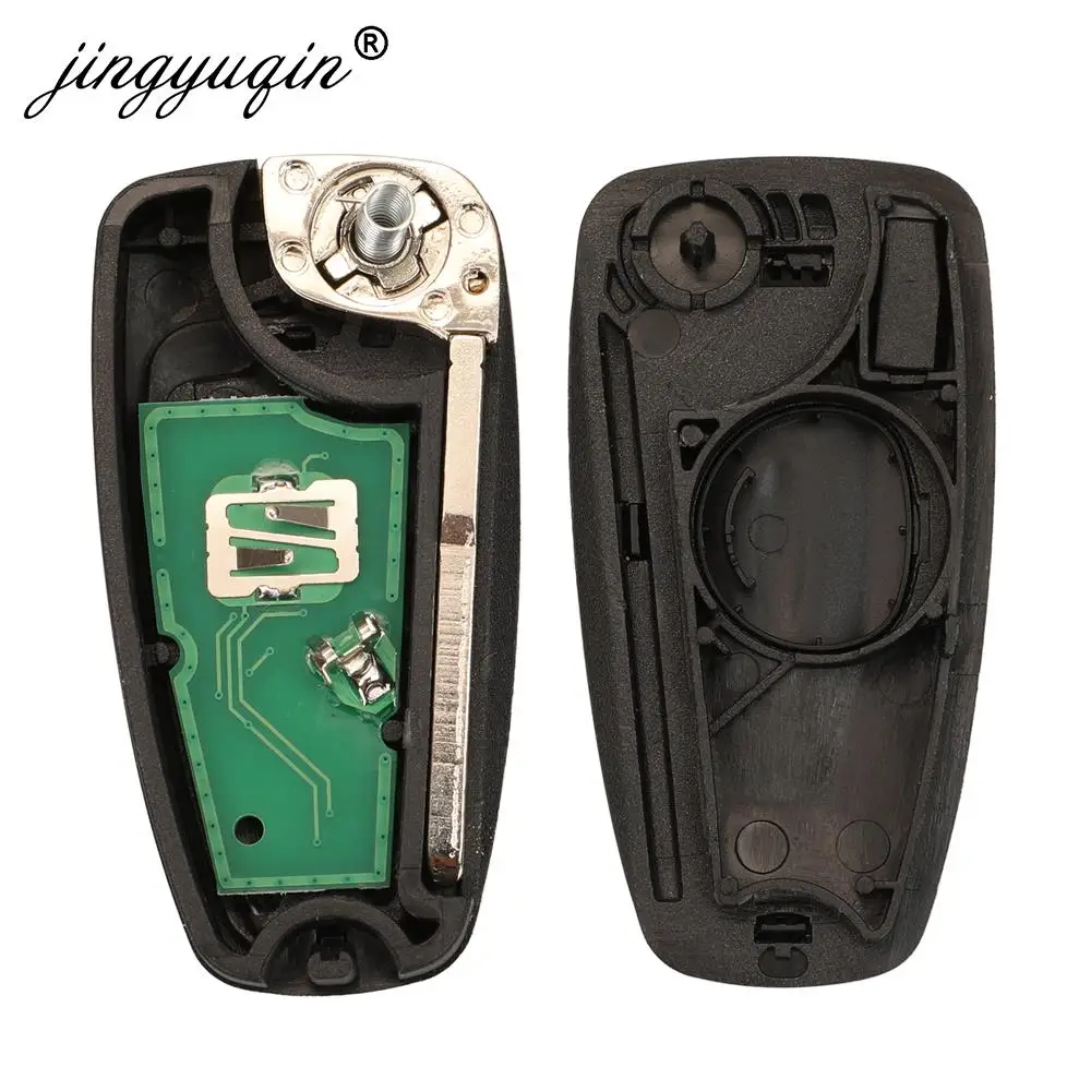 jingyuqin 2BT 434Mhz 4D63 Remote Flip Car Key For Ford Ranger C-Max Focus Grand C-Max Mondeo 5WK50165 5WK50166 5WK50168 5WK50169