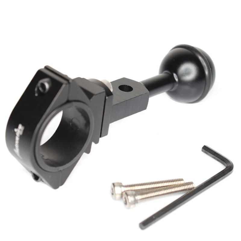 Ball joint clamp and extended arm for Buoyancy fill light lamp holder diving torch photography lights clip 25/30mm~35mm mount