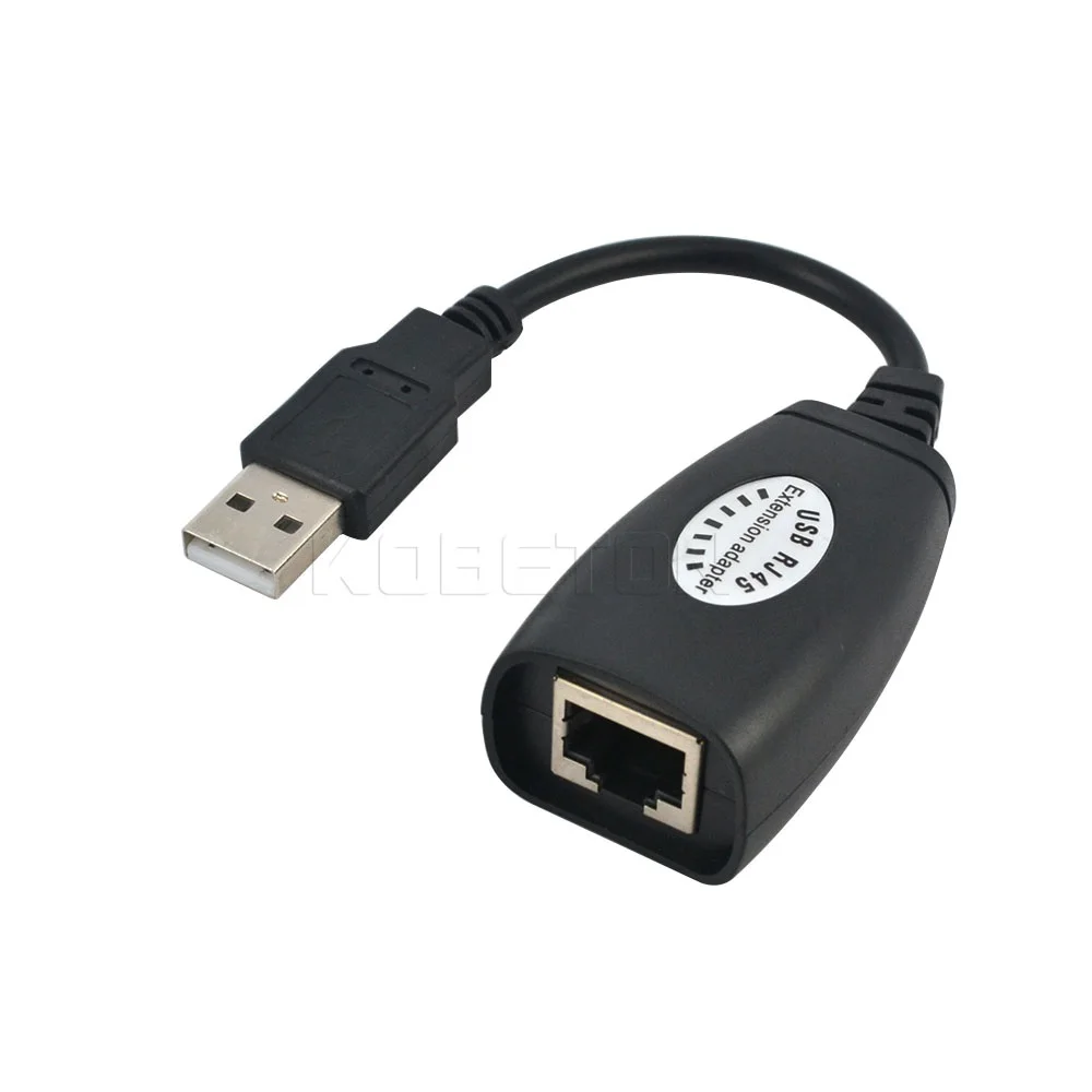 1ペアusb延長アダプタusb utpエクステンダーアダプタ単一RJ45イーサネットCAT5E 6ケーブルまで150ft