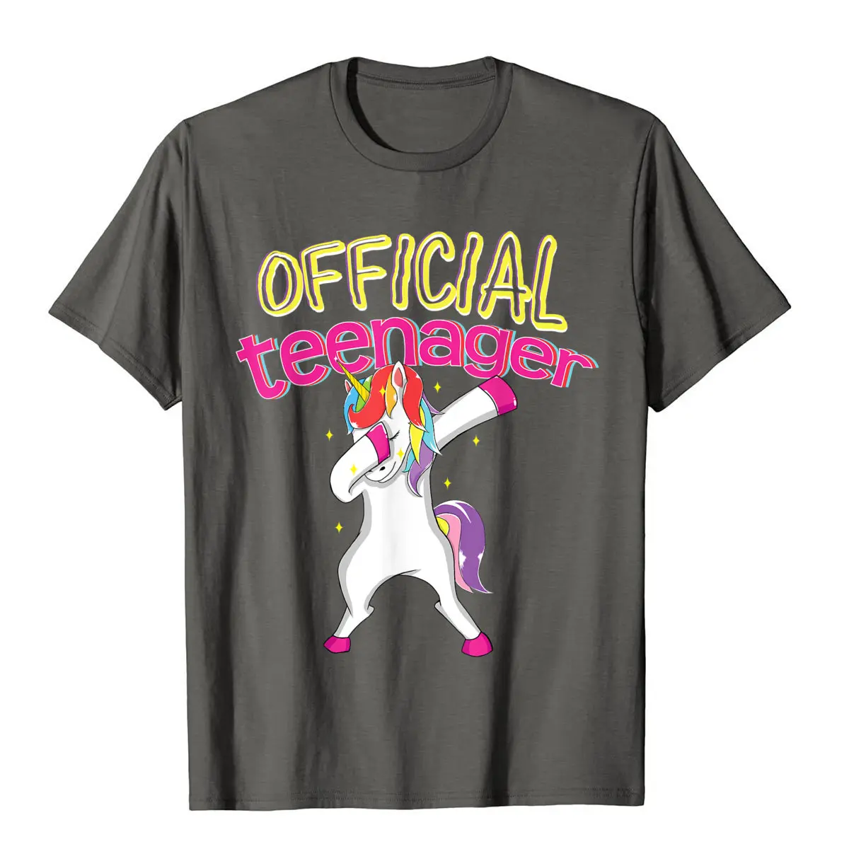 Funny 13th Birthday Official Teenager Dabbing Unicorn Gift T-Shirt Birthday Cotton Boy T Shirt 3D Printed Classic Tshirts