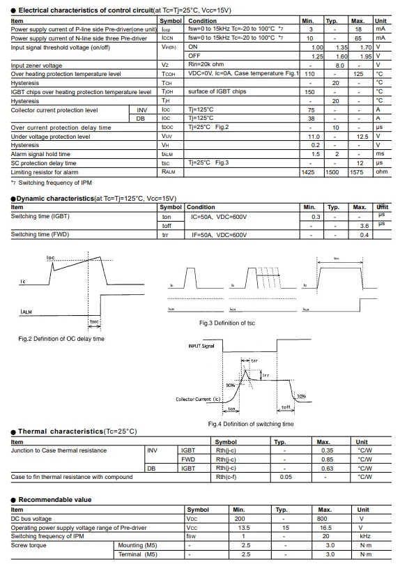 Original 7MBP50RA120-55 7MBP25RA120 7MBP75RA120 IGBT-IPM módulo